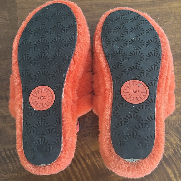 UGG Orange Fluff Yeah Slippers with Slingback - Picture 6 of 7